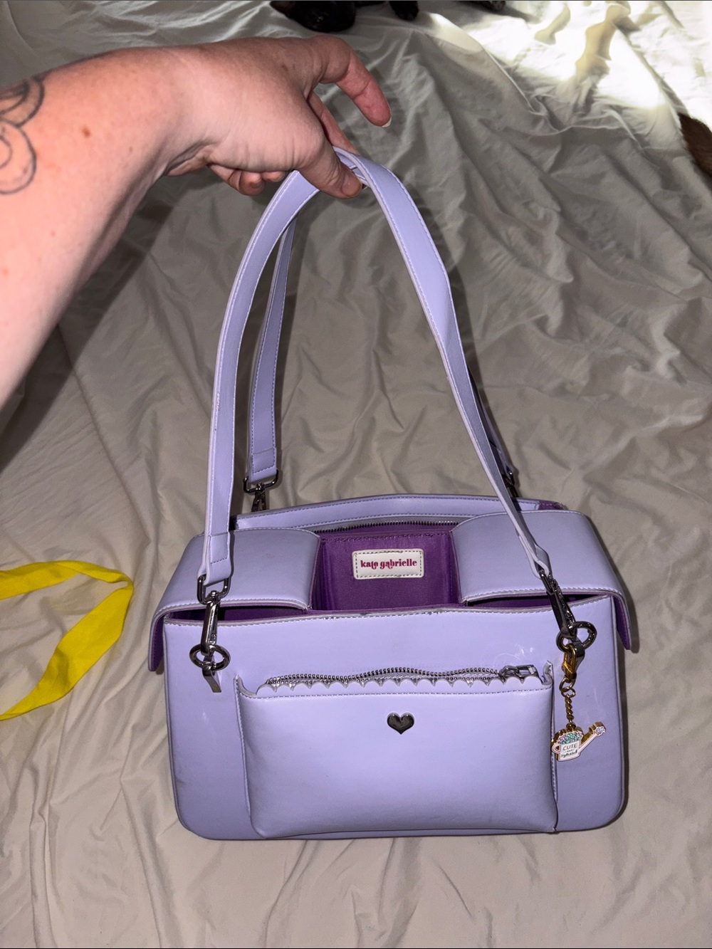 Kate Gabrielle Water Bottle Bag Lavender